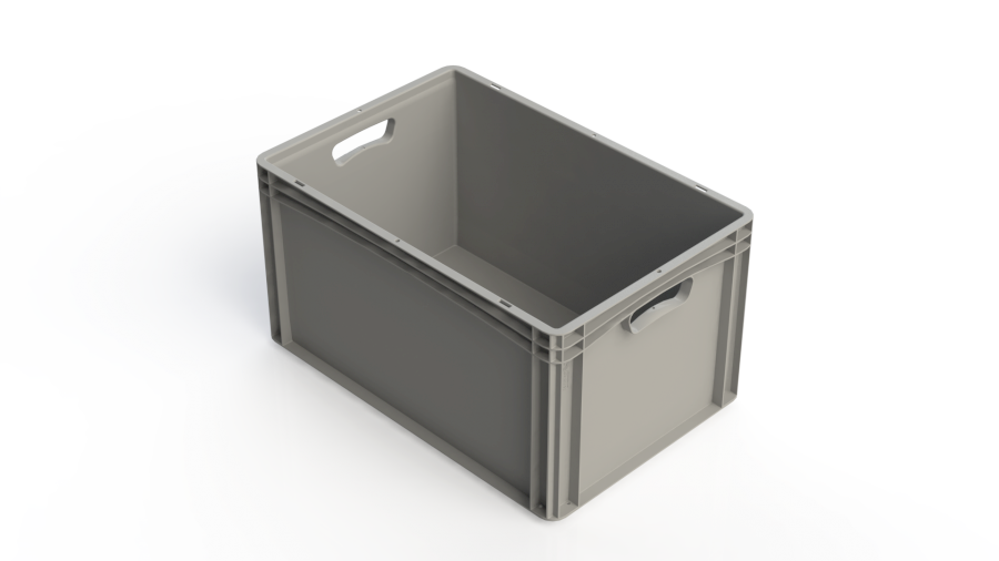 Přepravka Basicline 3262/0003 šedá, OÚ, uzavřená